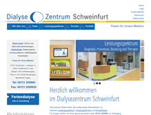 Tablet Screenshot of dialyse-schweinfurt.de